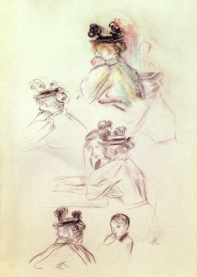 Worksheet with Seven Figures by Pierre Auguste Renoir